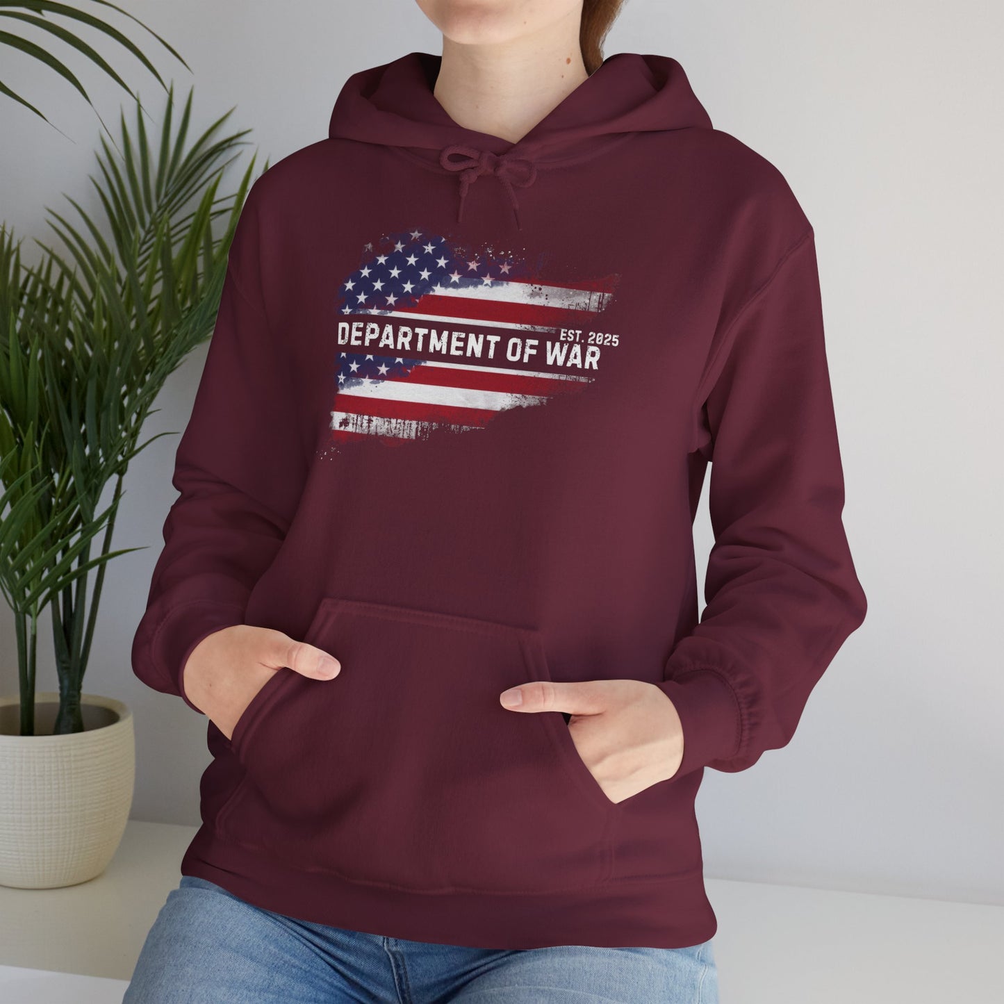 Patriotic Unisex Department of War Hoodie – Est. 2025
