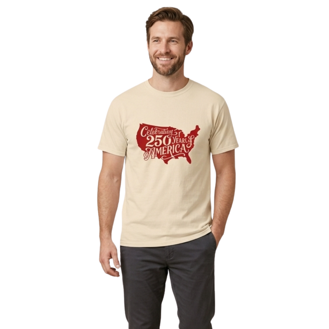 Celebrating 250 Years USA Map Graphic America T-shirt