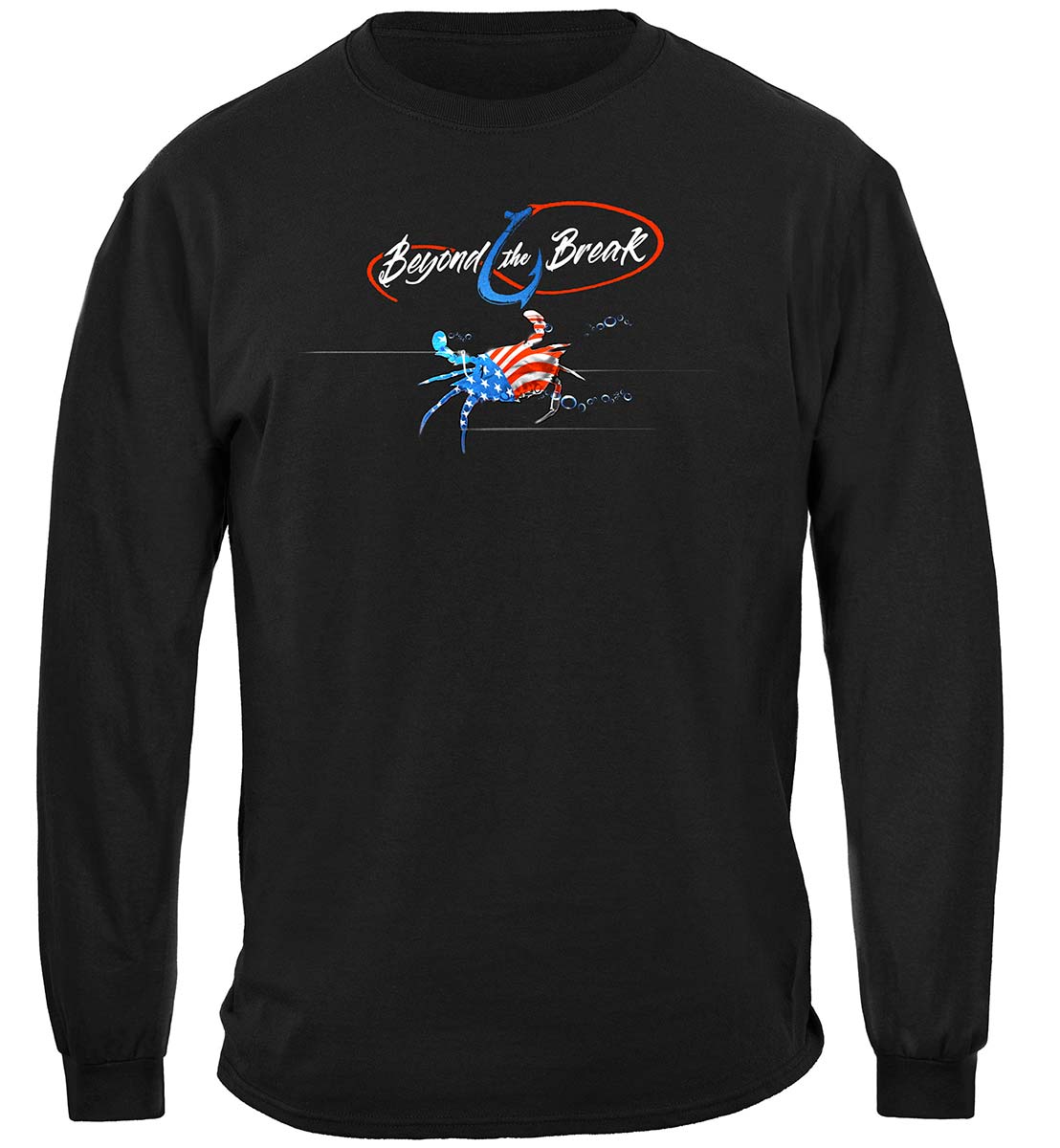 Patriotic Bonefish Long Sleeve Shirt - front view