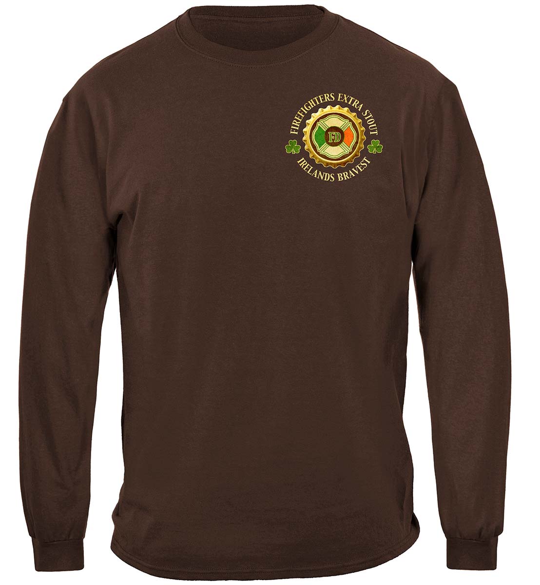 Firefighter DL Ireland's Bravest Long Sleeve Shirt - front view