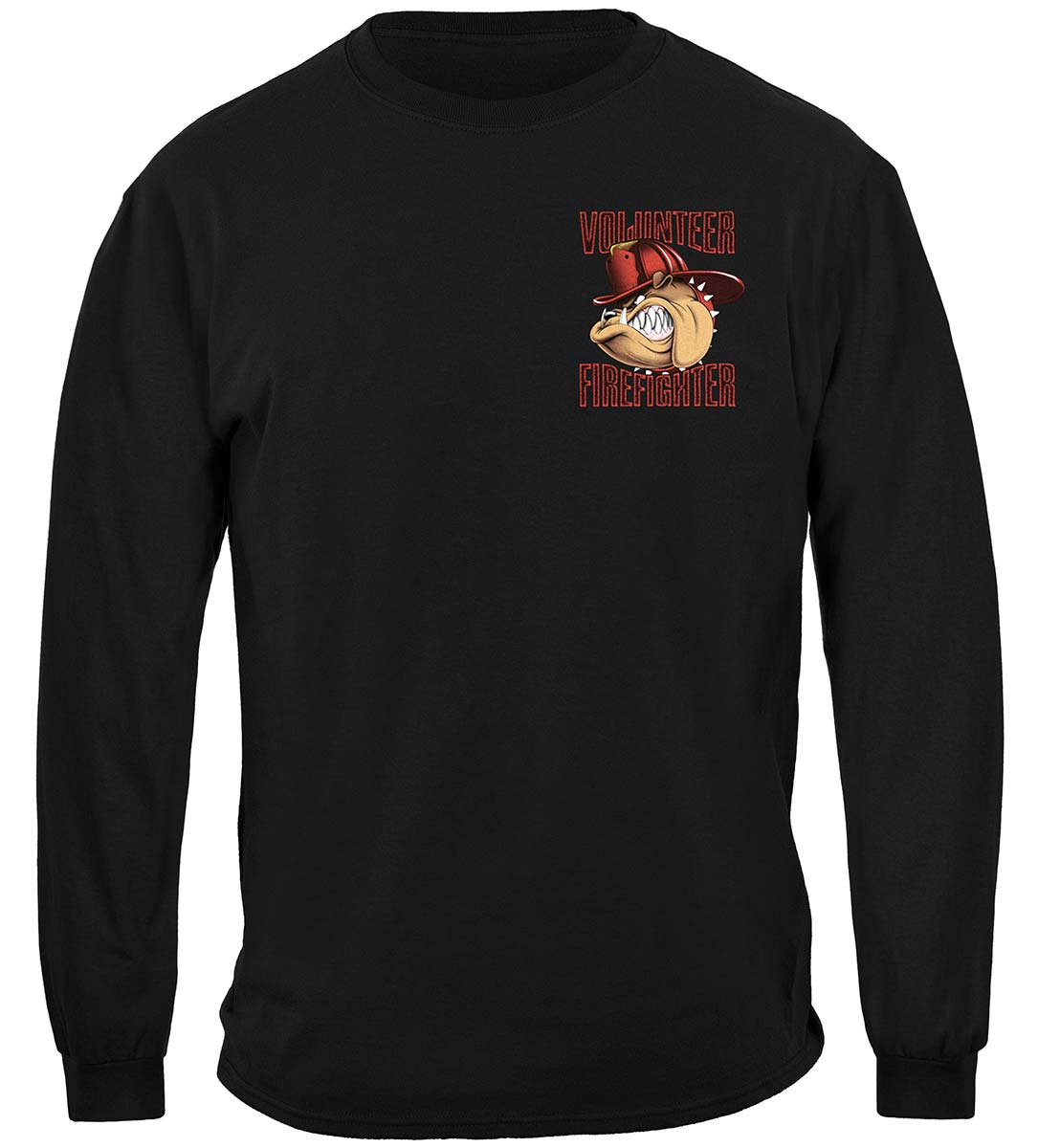 Fire Dog Volunteer Long Sleeve Shirt - front view