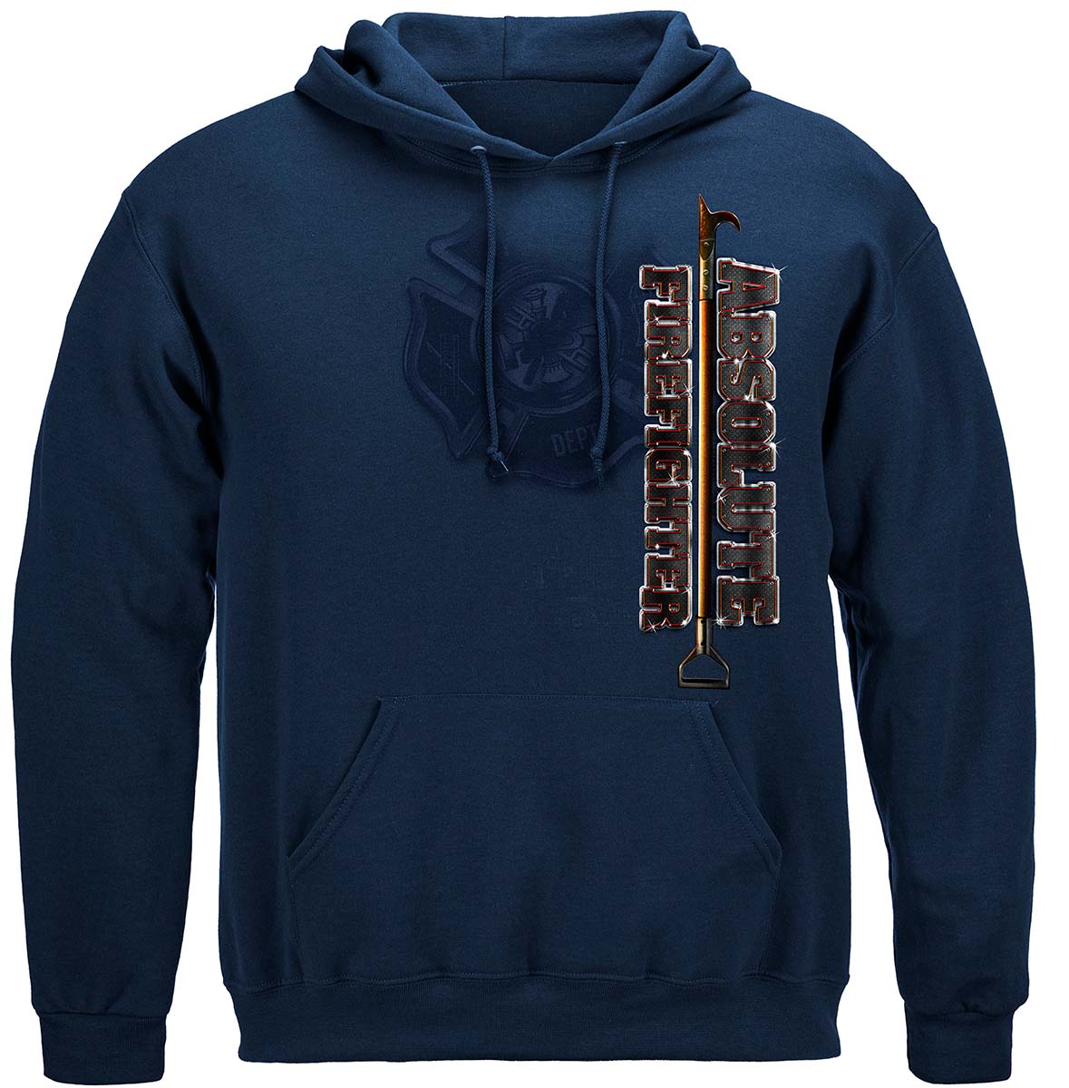 Absolute Firefighter Blueprint Hoodie - front view