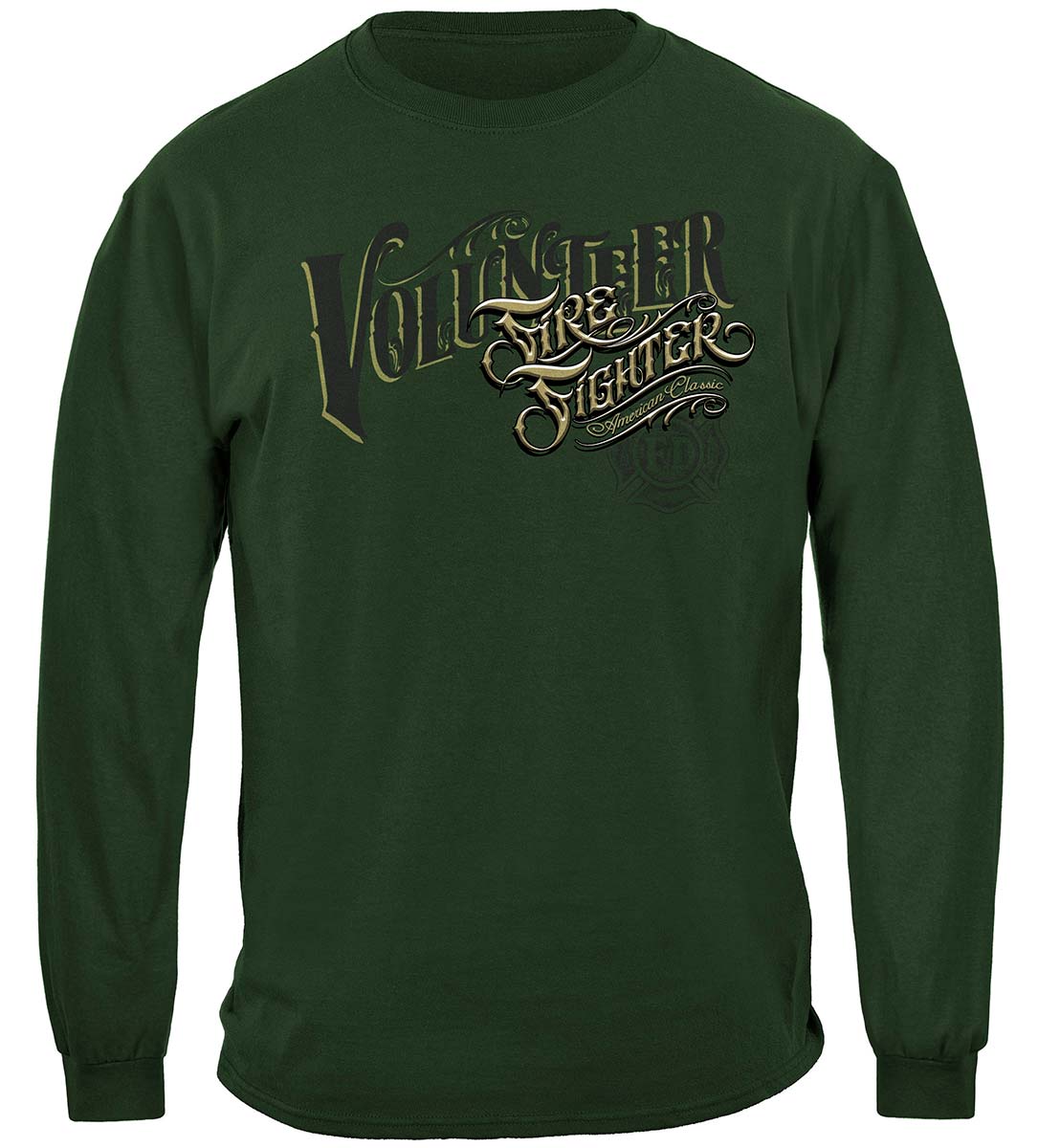 Volunteer Firefighter American Classic Long Sleeve Shirt - front view