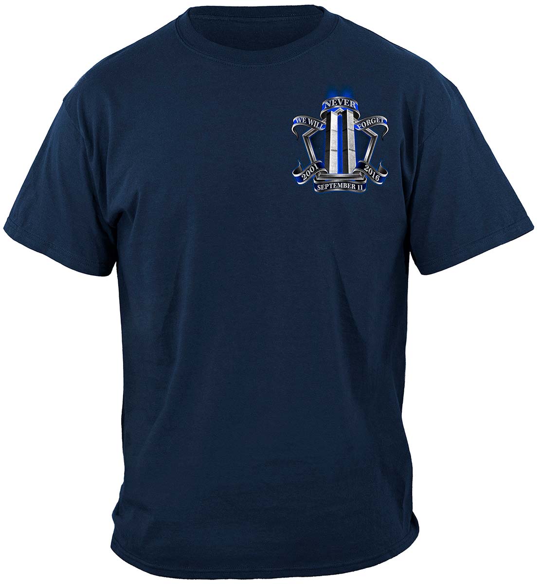 9-11 Tribute 15 Year Anniversary T-Shirt - front view