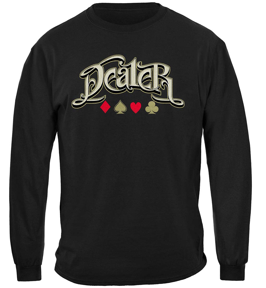 Poker Dealer Long Sleeve Shirt - front view
