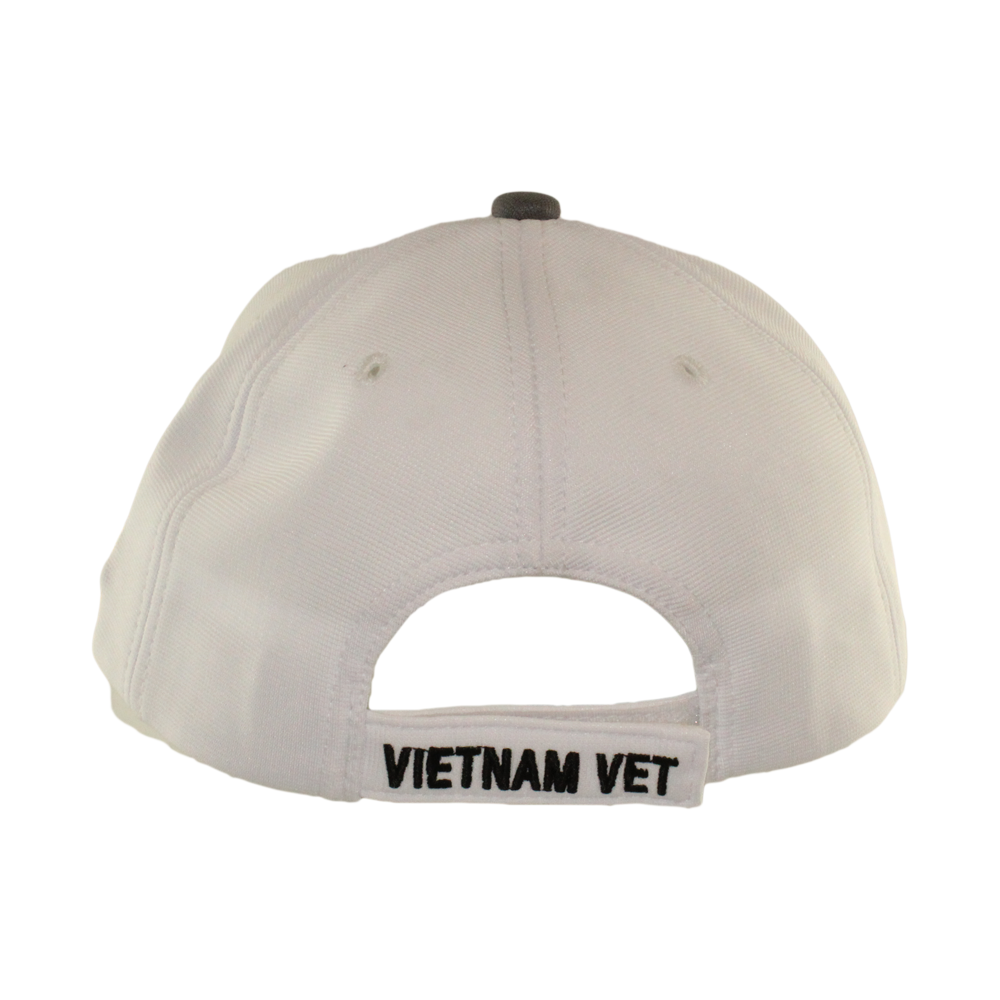 Vietnam Veteran Gray & White Performance Cap – view 2