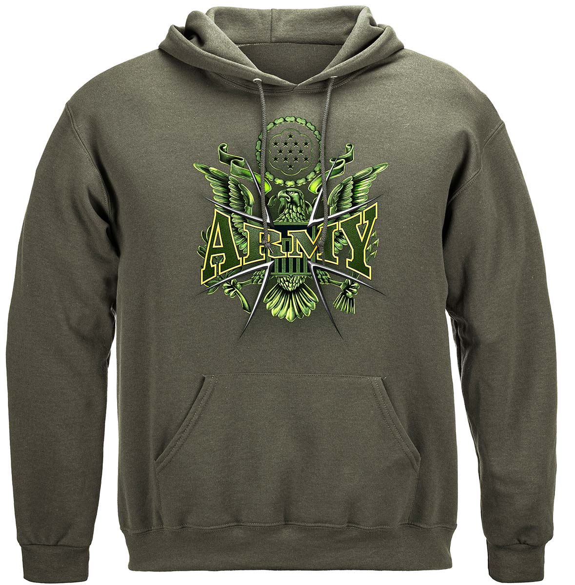 Hardcore Army Hoodie - front view