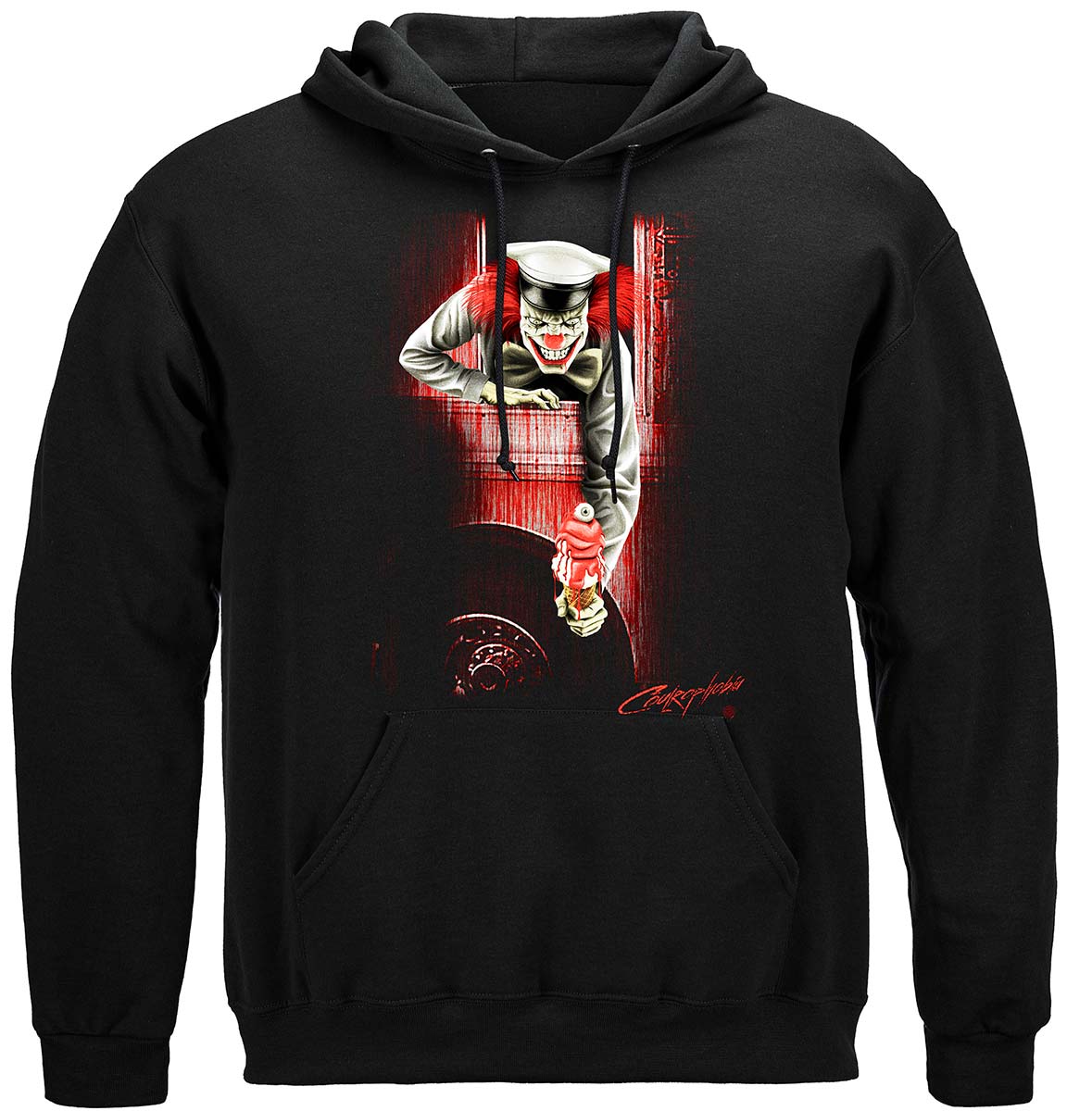 Evil Clown Ice Cream Man Hoodie - front view