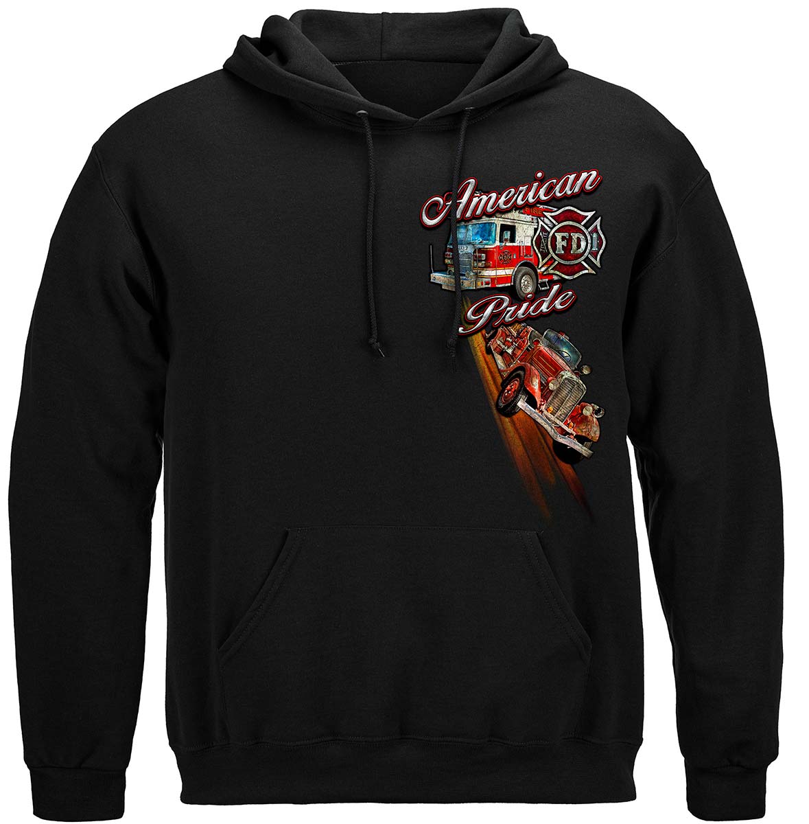 American Pride Firefighter Hoodie - front view