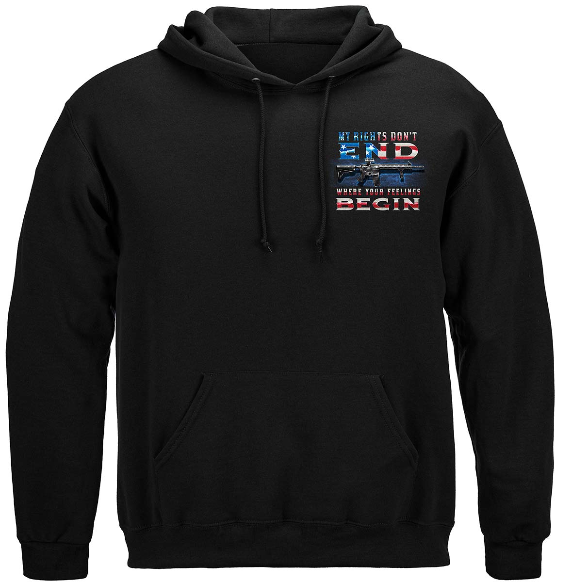 2nd Amendment My Rights Don't End Hoodie - front view
