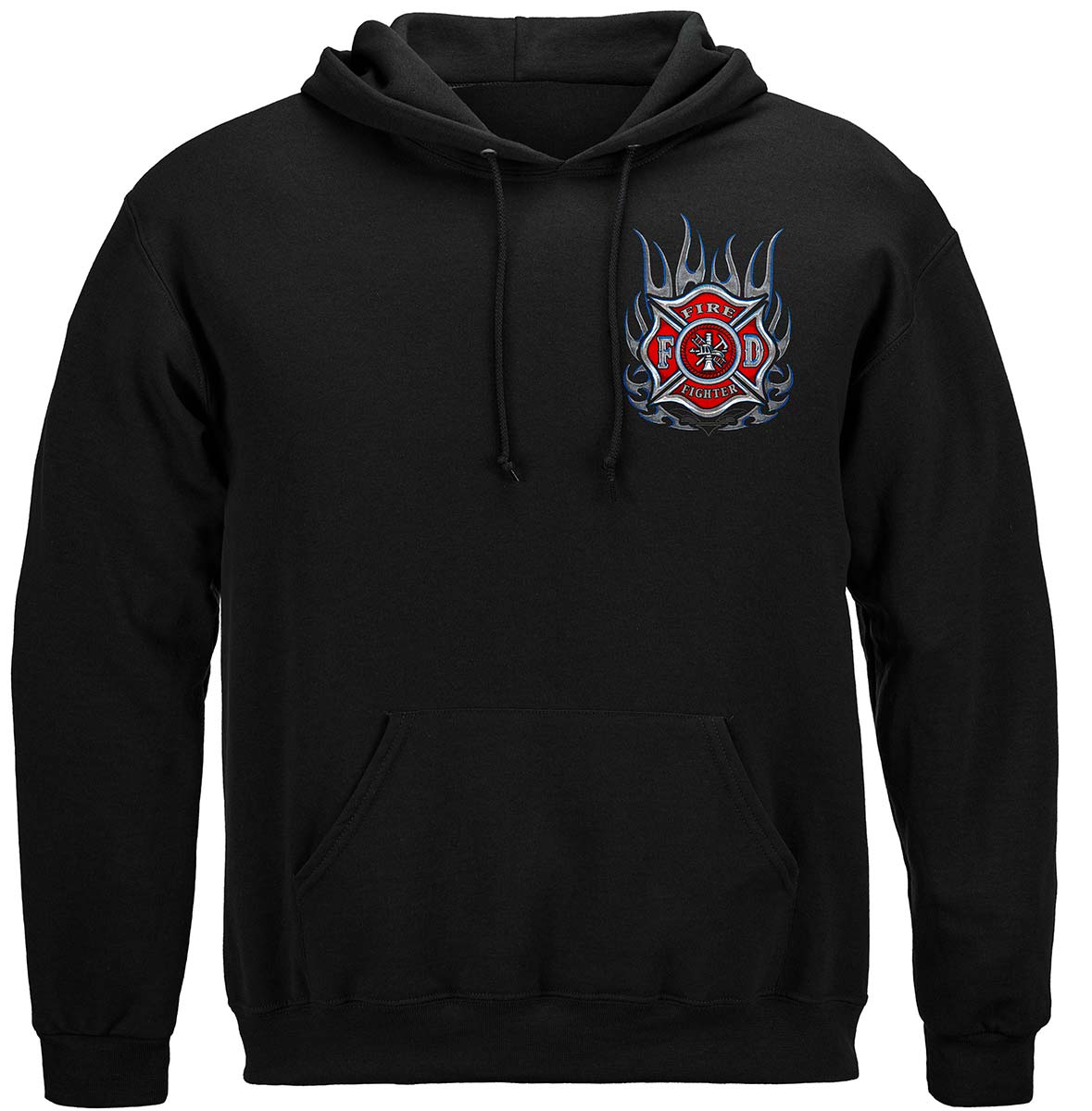 Elite Breed Chrome Eagle Firefighter Hoodie - front view