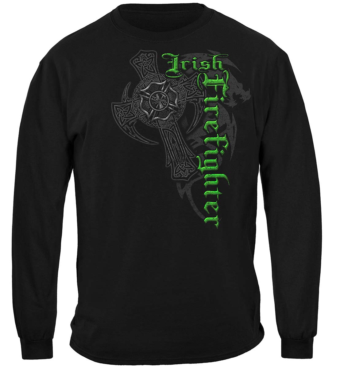 Elite Breed Irish Dragon Firefighter Long Sleeve Shirt - front view