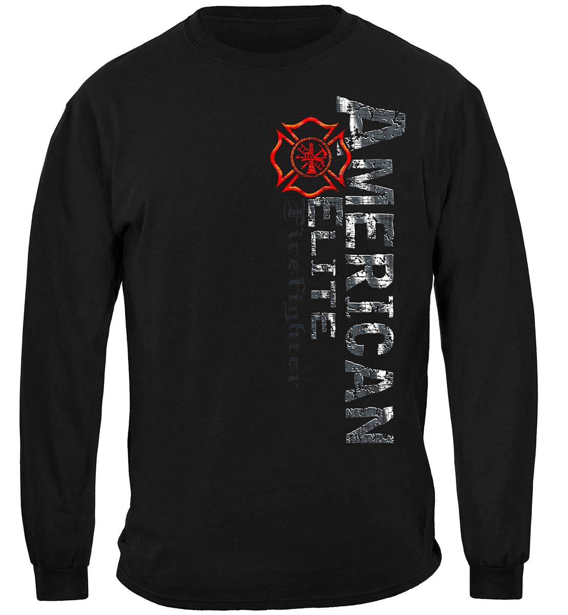 Elite Breed American Elite Firefighter Long Sleeve Shirt - front view