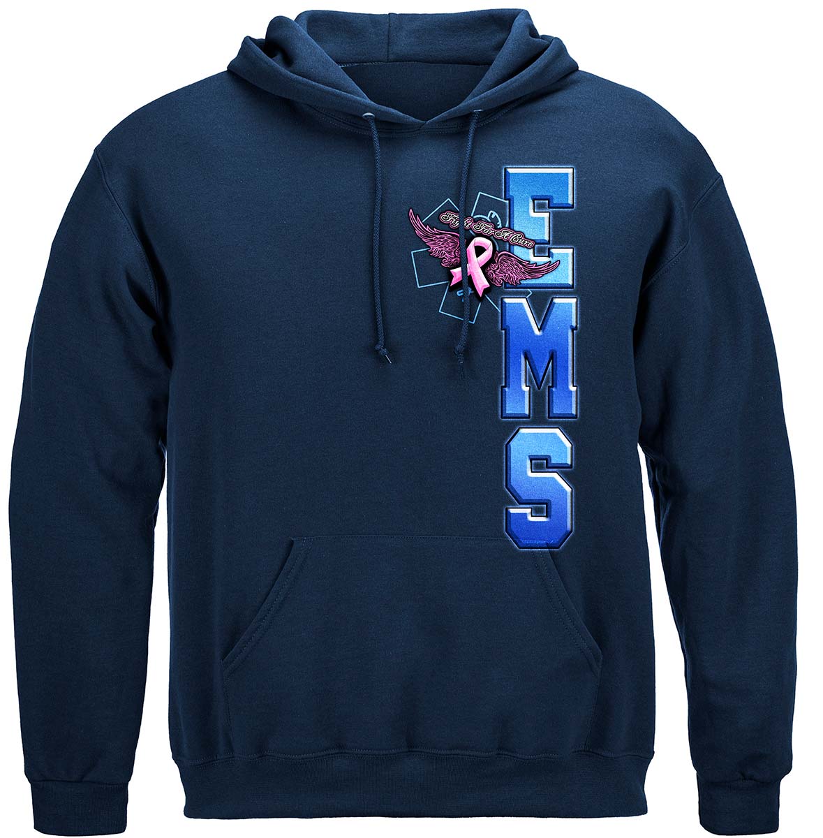 Elite Breed EMS Fight Cancer Hoodie - front view