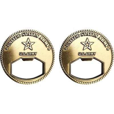 U.S. Army Bottle Opener Challenge Coin – front and reverse