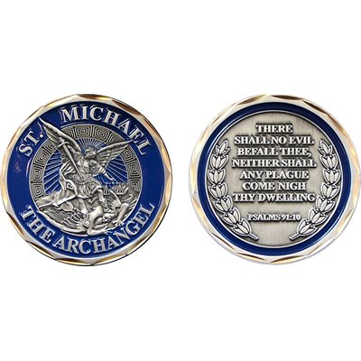 St. Michael Challenge Coin – front and reverse