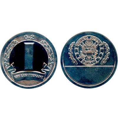 U.S. Army First Lieutenant O-2 Challenge Coin – front and reverse