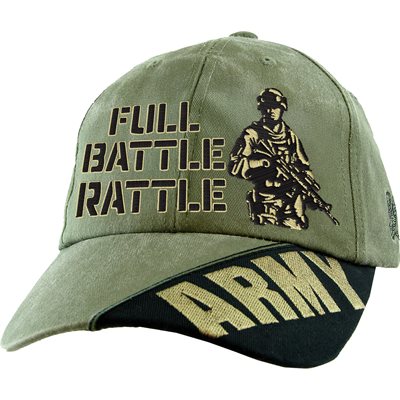 Army Full Battle Rattle Cap – Washed Olive