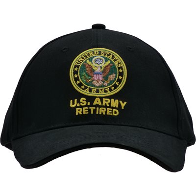 U.S. Army Retired Cap – Black