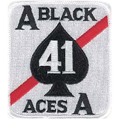 Black Aces 41 Patch – 4.25 Inch