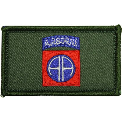 Eagle Crest 82nd Airborne Division Olive Drab 1.5 x 2.5 Inch Hook & Loop Patch