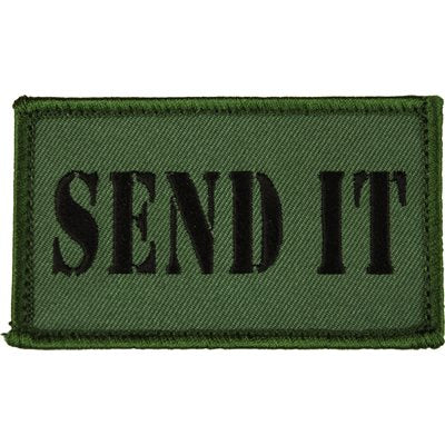 Send It Olive Green Hook-and-Loop Patch