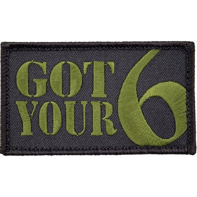 Eagle Crest Got Your 6 Black and Olive Hook & Loop Patch