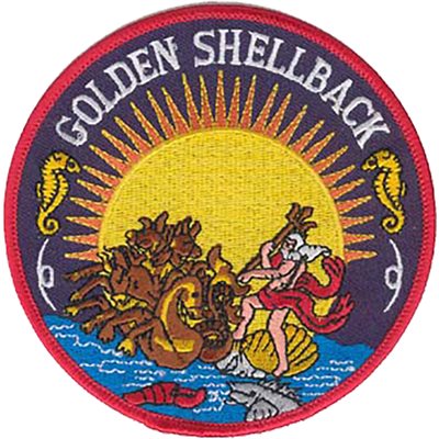 Golden Shellback Patch – 4.5 Inch