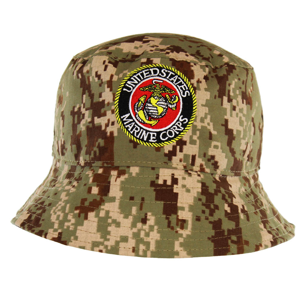 USMC Marpat Reversible Camo Bucket Hat Military Republic