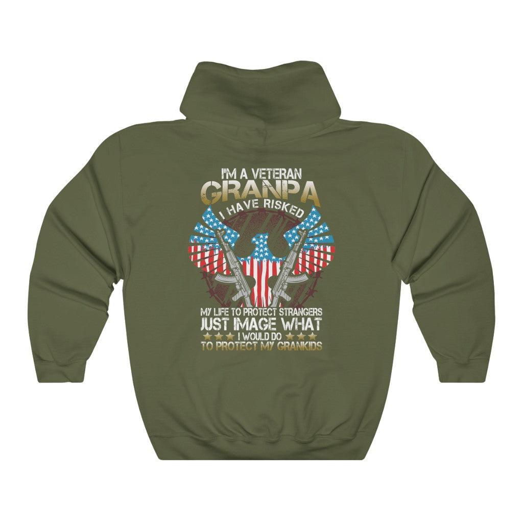 Im A Veteran Grandpa Hoodie - Military Republic