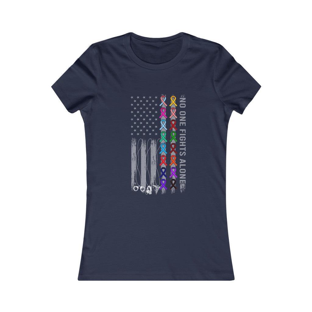 No One Fights Alone T-shirt - Military Republic