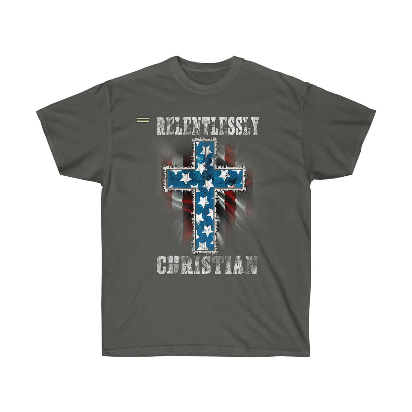 Relentlessly Christian Flag Design T-shirt