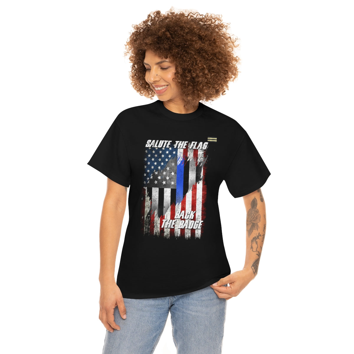 Salute The Flag-Back The Badge Law Enforcement T-shirt