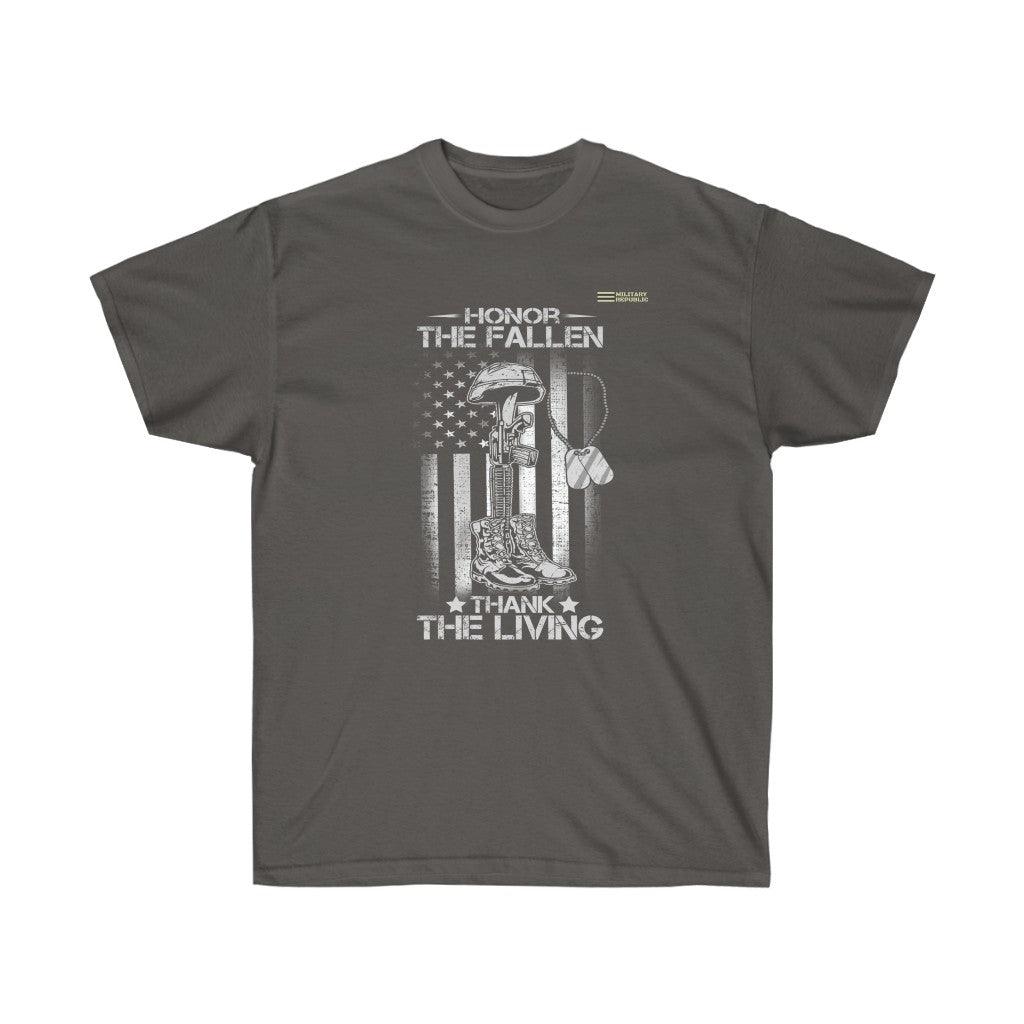 Honor The Fallen Thank The Living - Veteran T-shirt - Military Republic