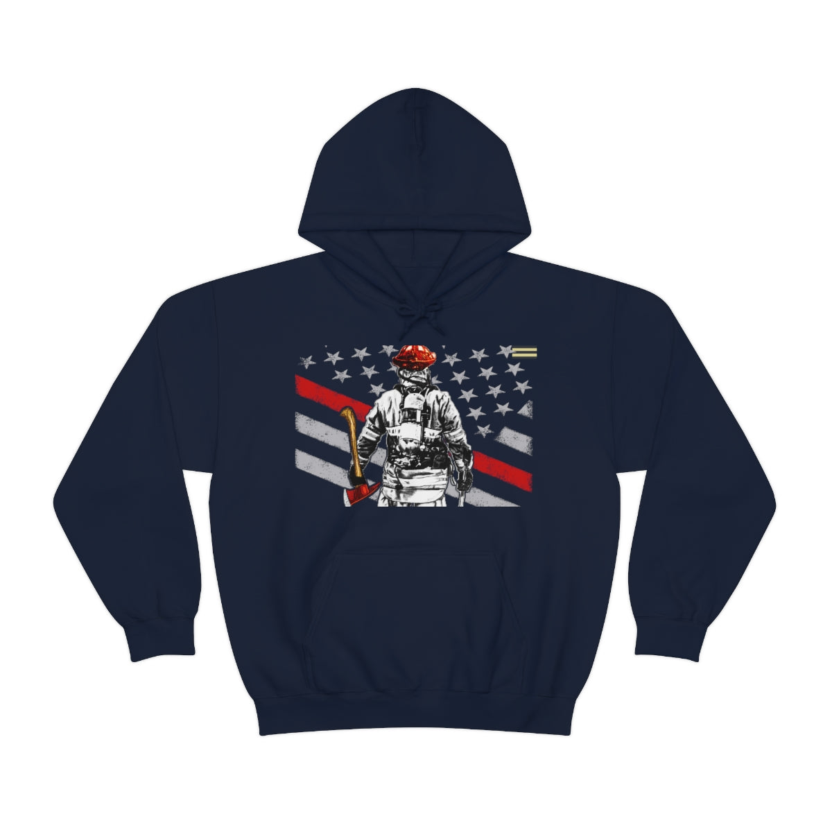 Thin Red Line Flag Firefighter Hoodie