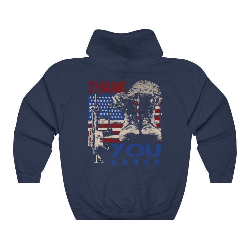 Thank You Veteran Patriotic Design Hoodie - Military Republic