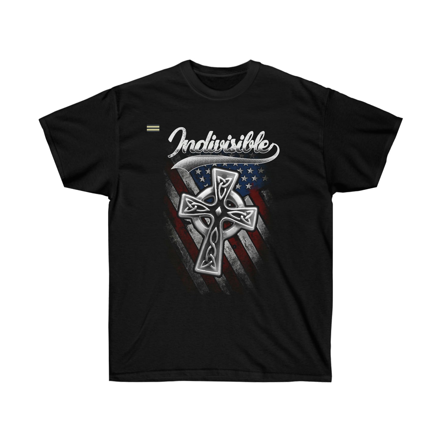Indivisible Cross and Flag Christian T-shirt