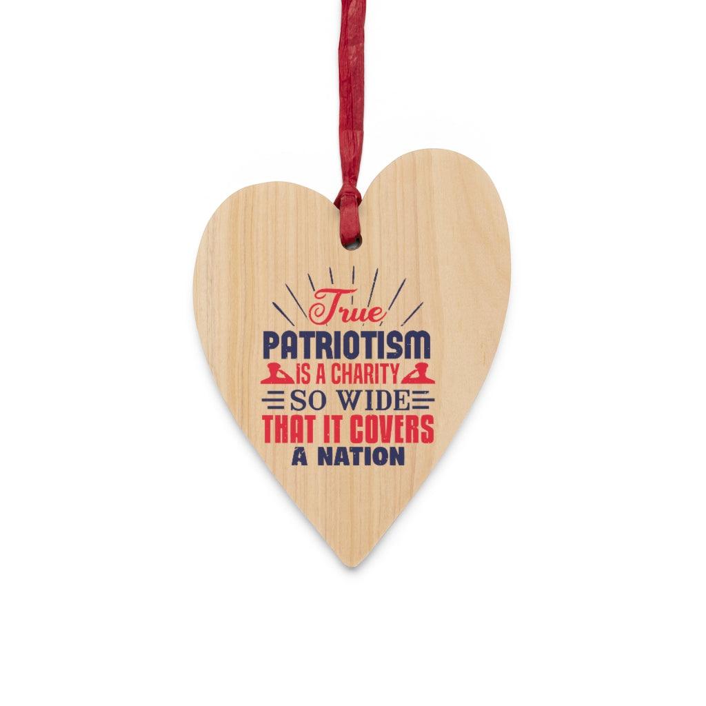 True Patriotism Is Charity Christmas Ornament - Military Republic