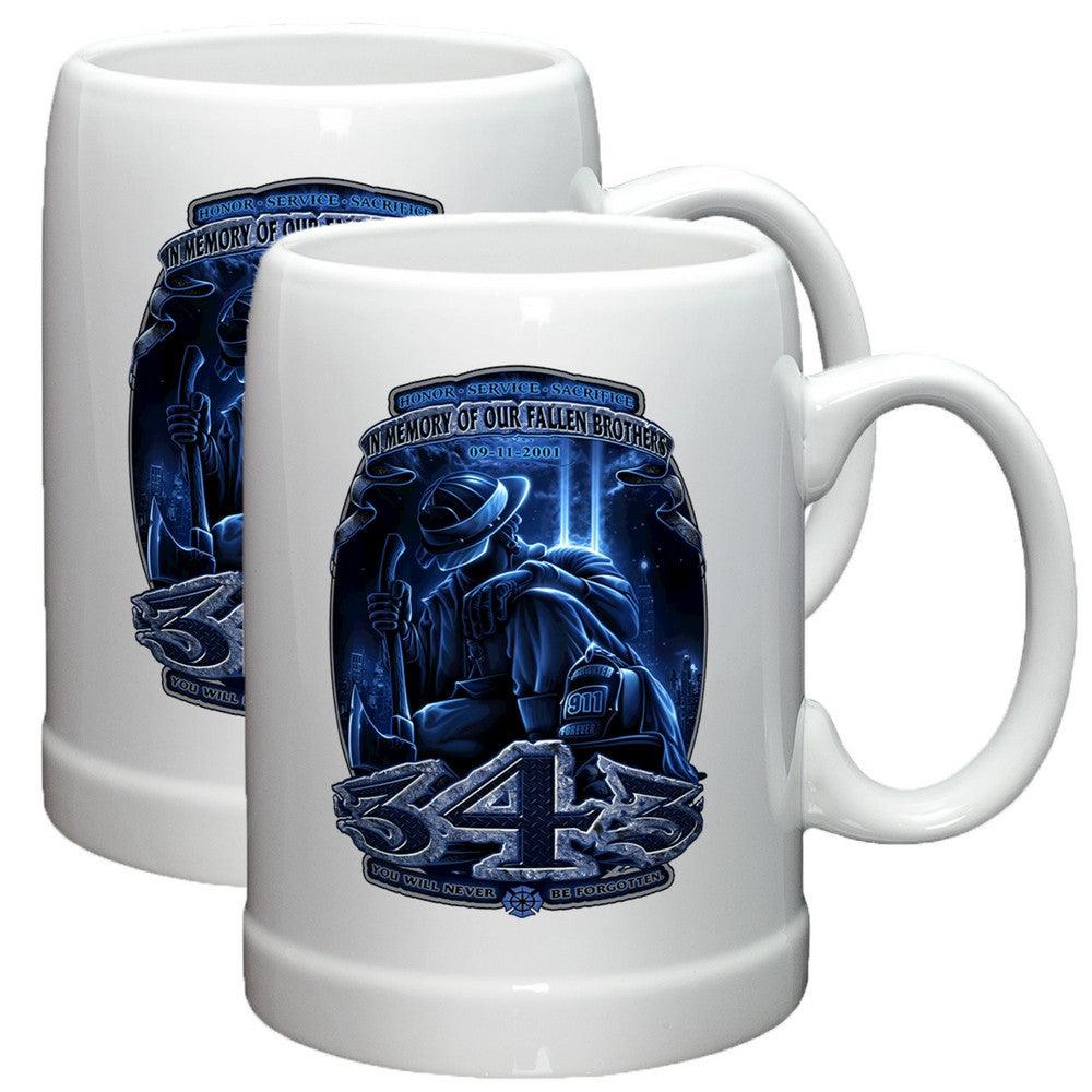 343 In Memory Of Our Fallen Brothers Stoneware Mug Set-Military Republic