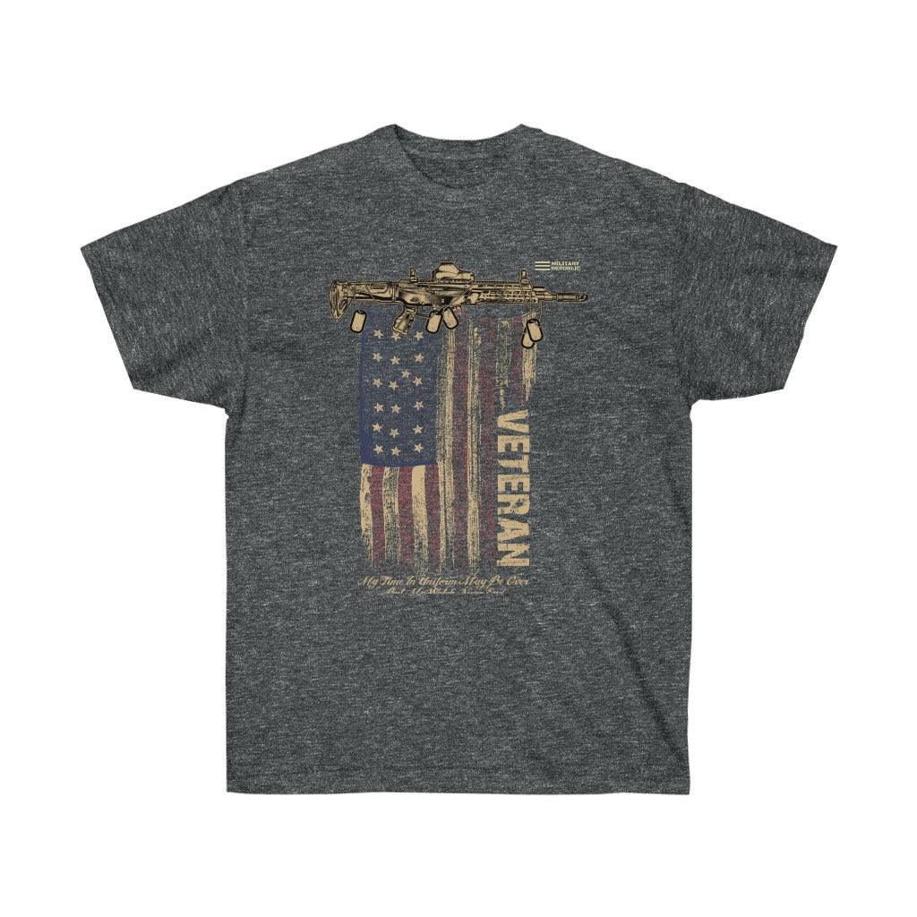 Veteran Distressed Flag T-shirt - Military Republic
