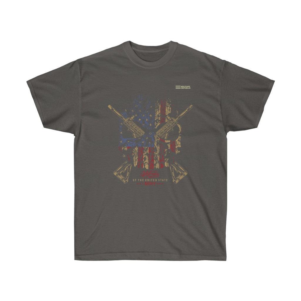 Veteran of the United States Army Shull and Flag T-shirt - Military Republic