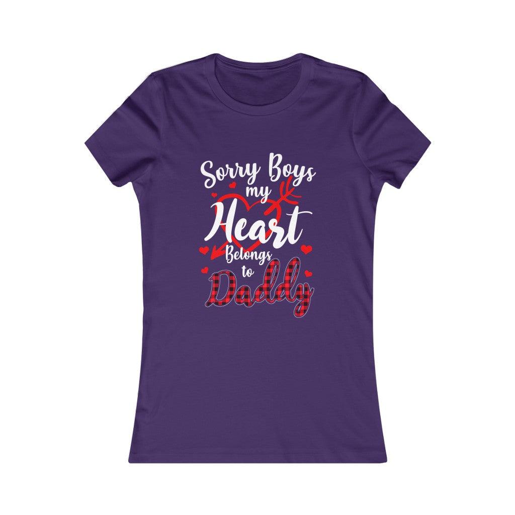 Sorry Boys My Heart Belongs To Daddy Women's T-shirt - Military Republic