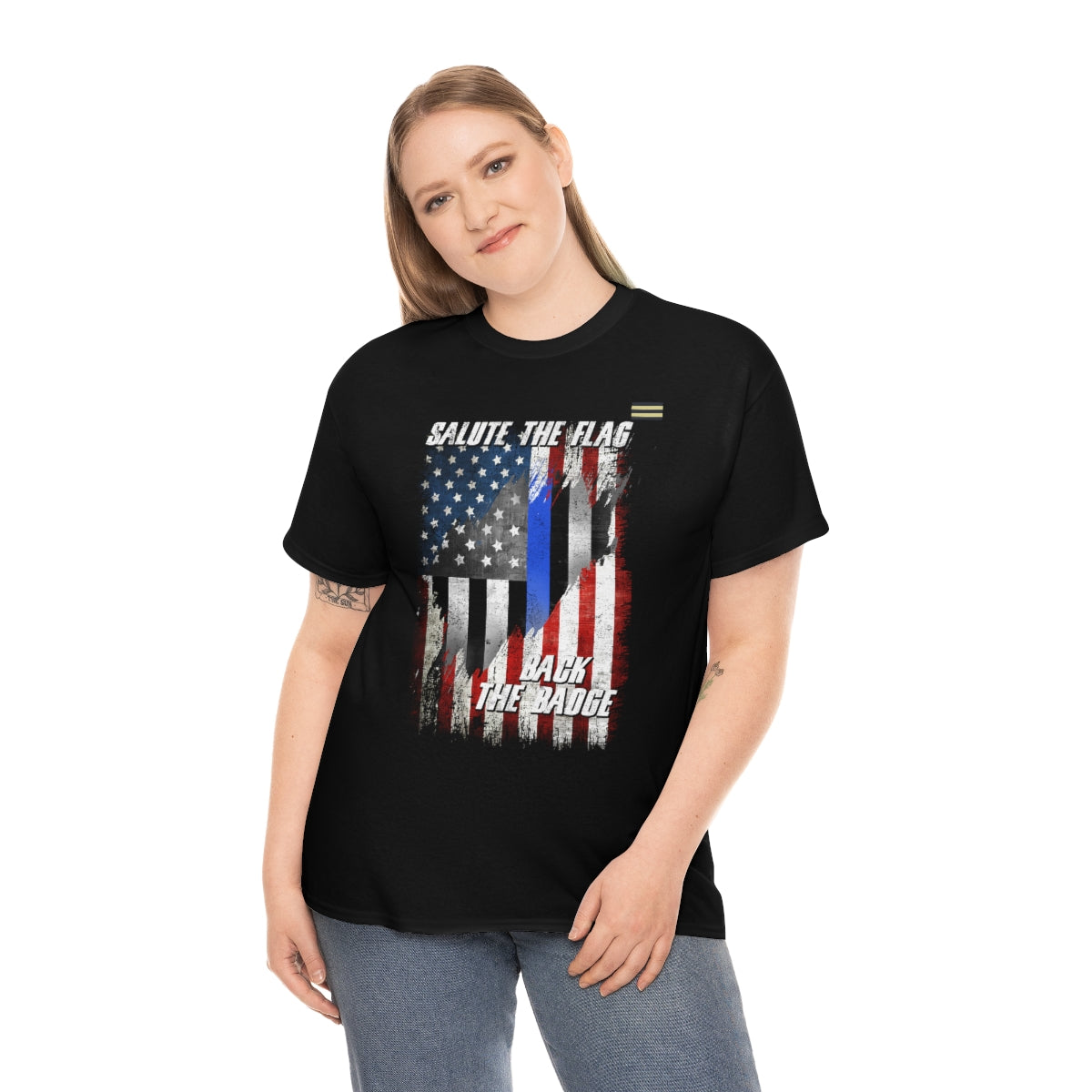 Salute The Flag-Back The Badge Law Enforcement T-shirt