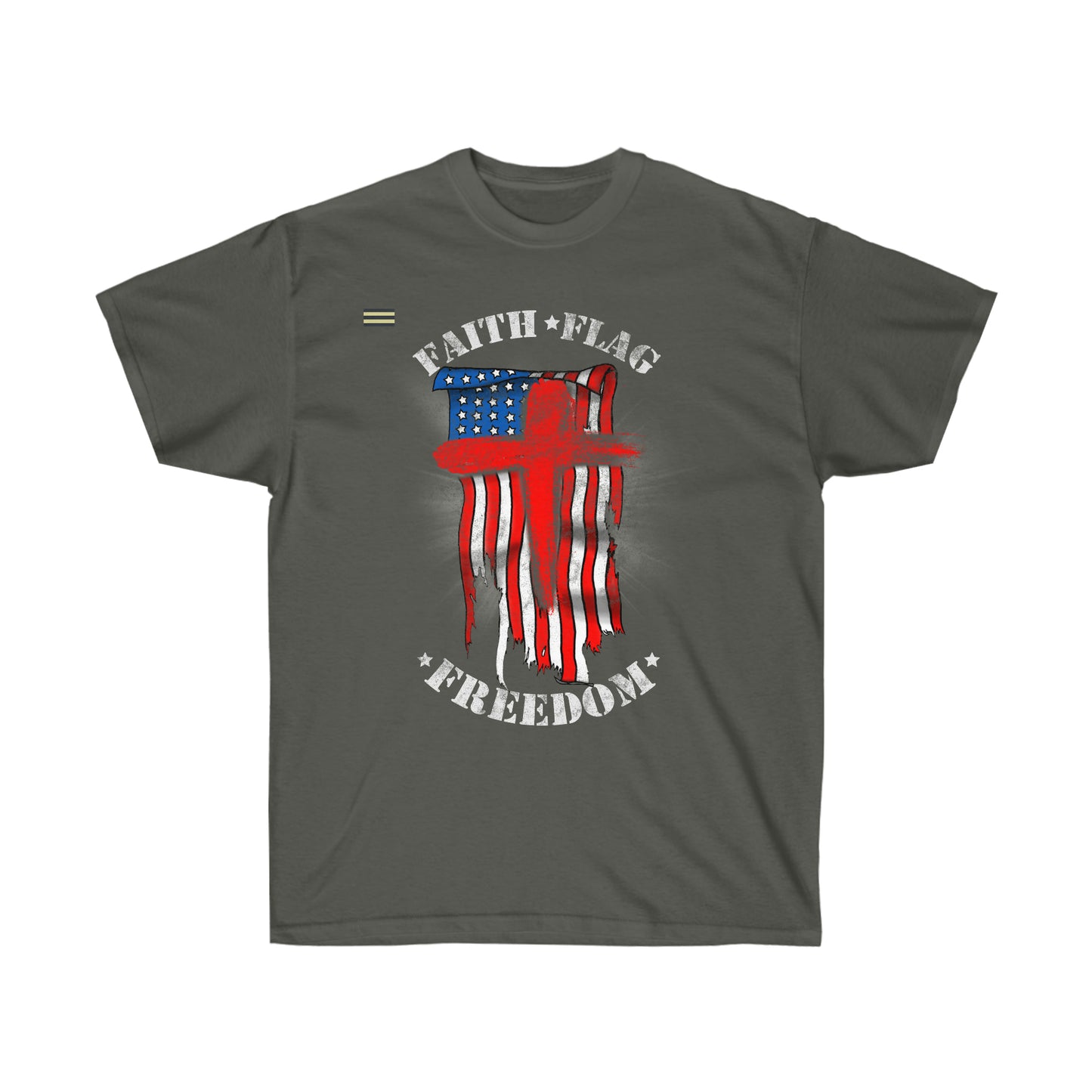 Faith Flag Freedom Christian Patriotic T-shirt