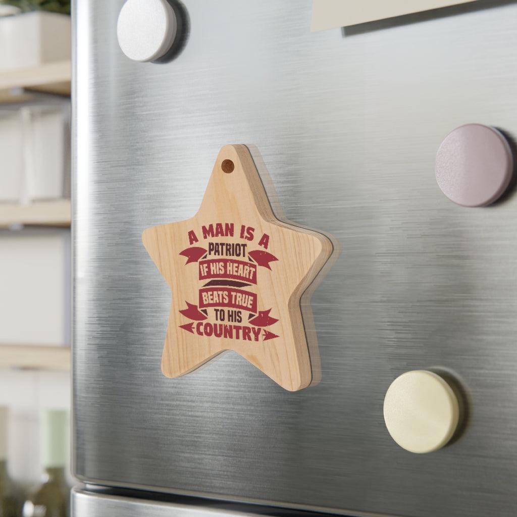 A Man Is A True Patriot If His Heart Beats For His Country Christmas Ornament - Military Republic