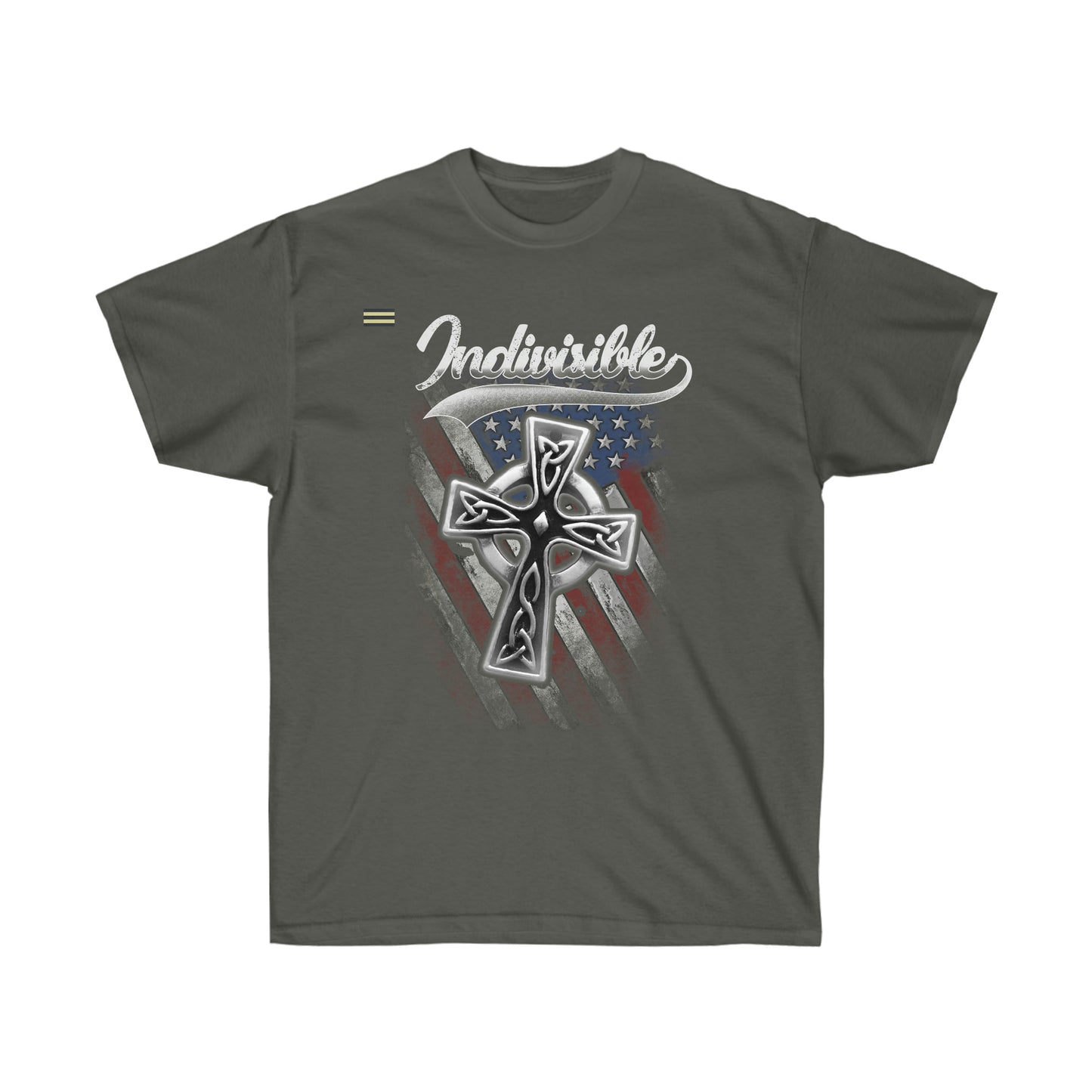 Indivisible Cross and Flag Christian T-shirt