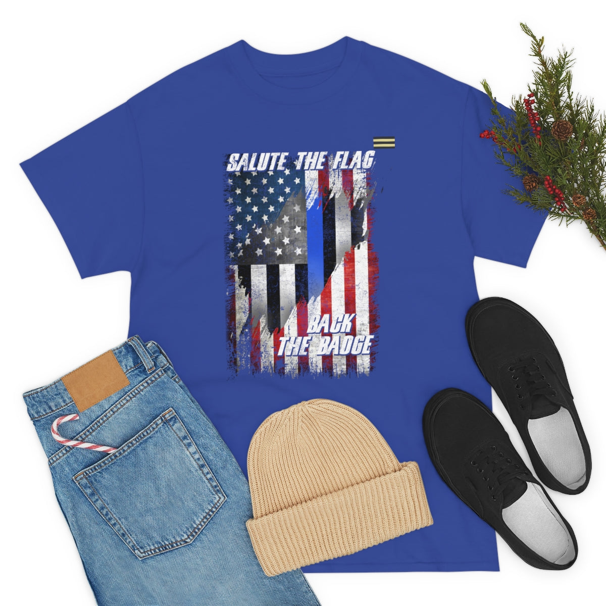 Salute The Flag-Back The Badge Law Enforcement T-shirt