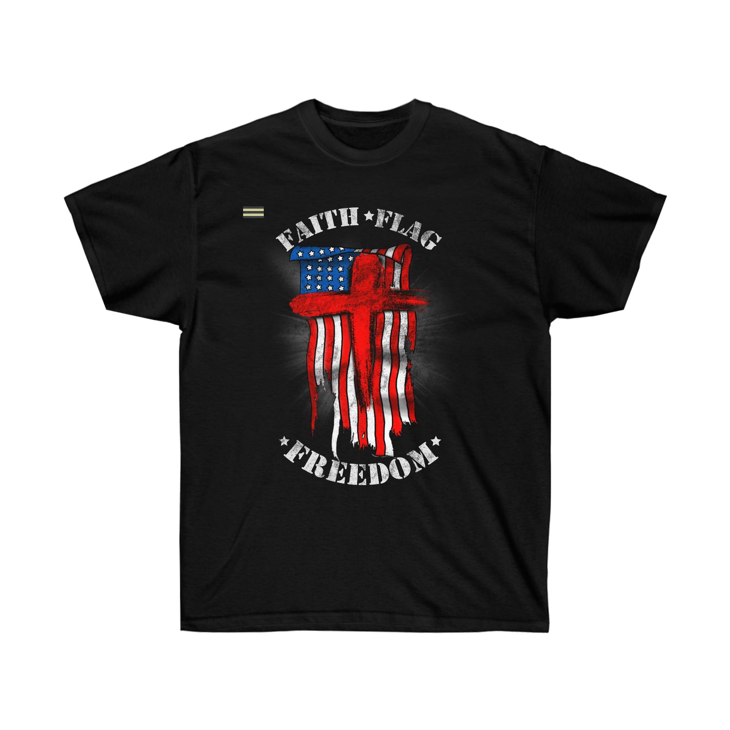 Faith Flag Freedom Christian Patriotic T-shirt