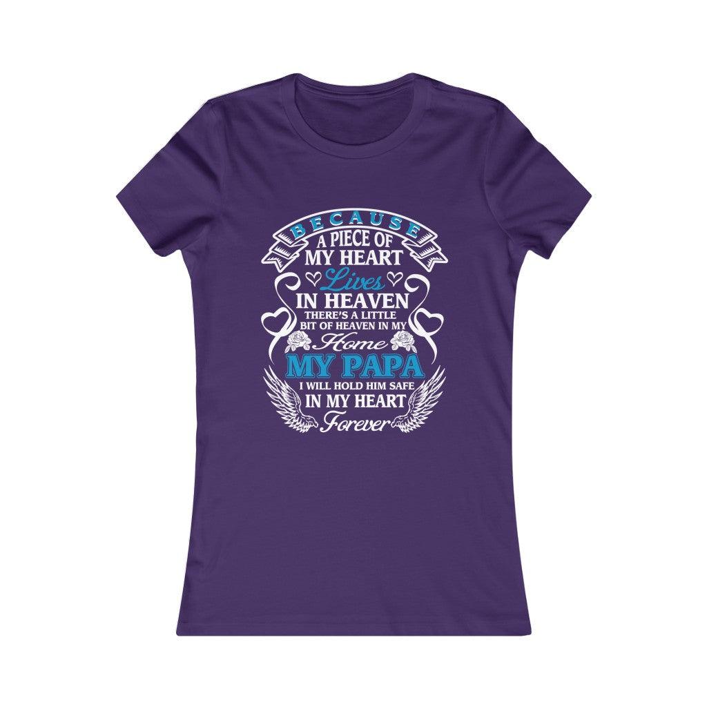 Papa Keeps A Pieces Of My Heart In Heaven - Women's T-shirt - Military Republic