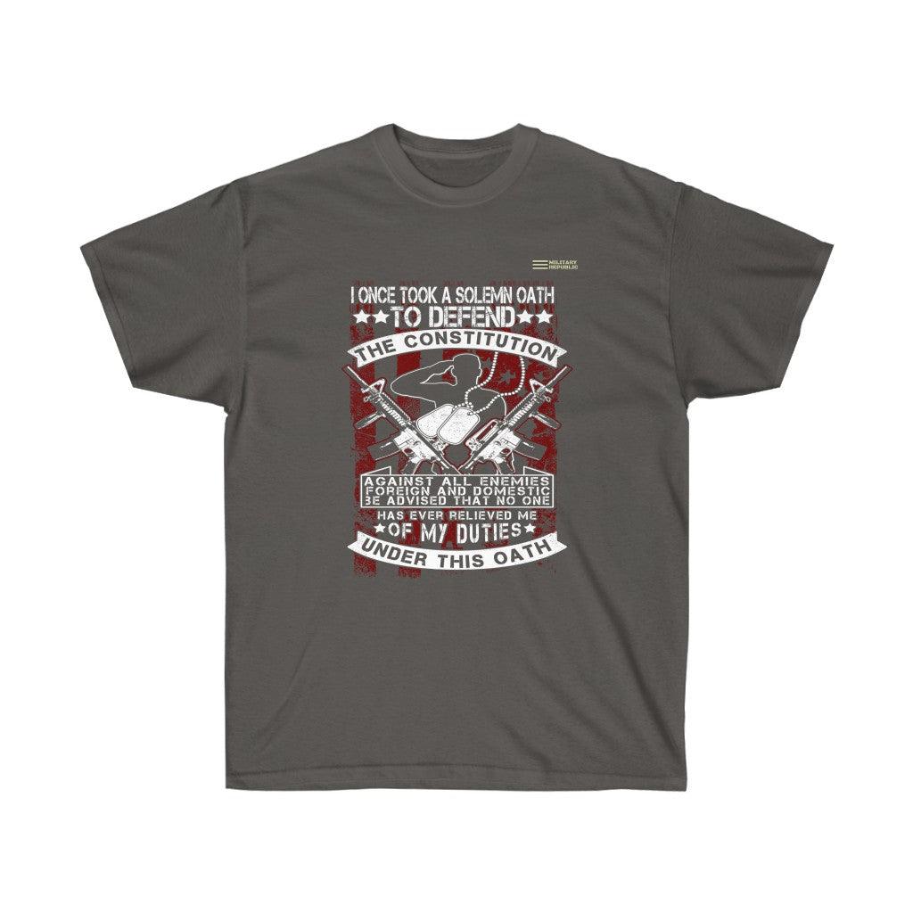 I Took an Oath to Defend the Constitution Veteran - T-shirt - Military Republic